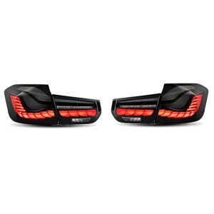 Smoke Black LED Taillights (Dragon Style) – Compatible with BMW 3 Series F30 (2012–2018) | Aftermarket Rear Lamp Upgrade