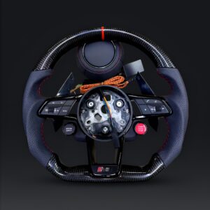 Motokrafta Carbon Finish Steering Wheel - Compatible With Audi A3 Model (2010-2018) | Performance Upgrade