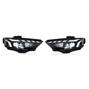 Motokrafta LED Headlights – Compatible With Audi A3 (2017–2021) | Matrix Style LED DRL Projector Xenon Retrofit