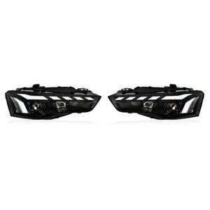 Motokrafta LED Headlights – Compatible With Audi A4 (2013–2016) | Xenon Style LED DRL Projector Retrofit for Halogen Models