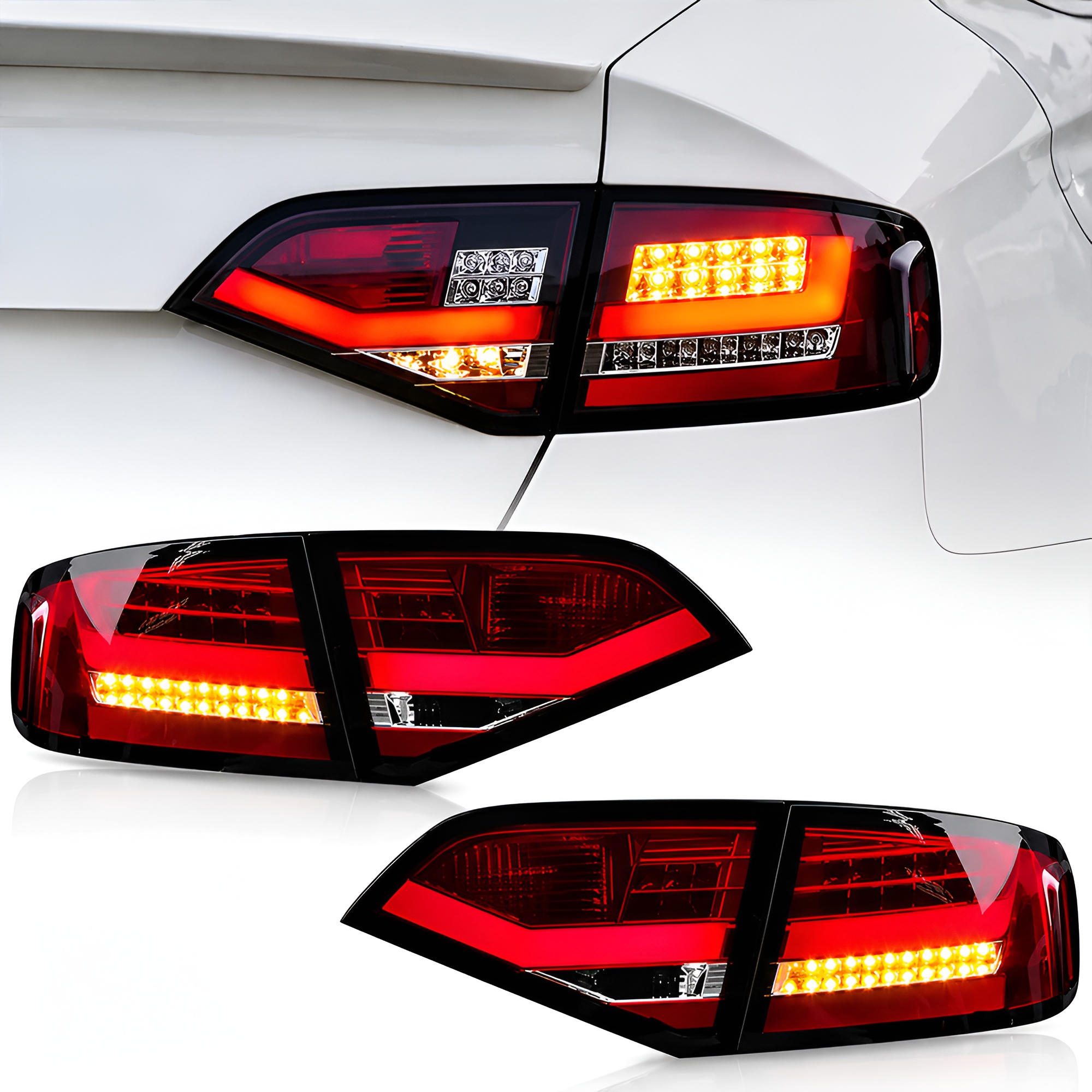 Motokrafta LED Tail Lights – Compatible With Audi A4 B8 (2009–2012) | DRL Dynamic Signal Brake Reverse Rear Lamp Upgrade