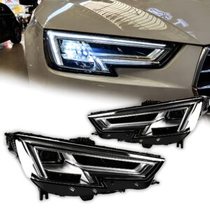 Motokrafta LED Headlights – Compatible With Audi A4 B9 (2017–2020) | Projector Lens DRL Front Lamp Upgrade