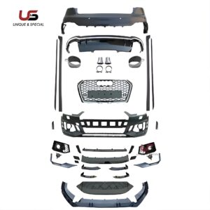 Motokrafta Body Kit – Compatible with Audi A4 B9 (2017–2019) RS4 Style Front Bumper Upgrade Kit with Grille