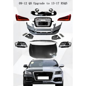 Motokrafta Facelift Body Kit – Compatible With Audi Q5 (2009–2016) | Convert to RSQ5 2017 Look Upgrade Kit (Headlights, Taillights & Bumper)