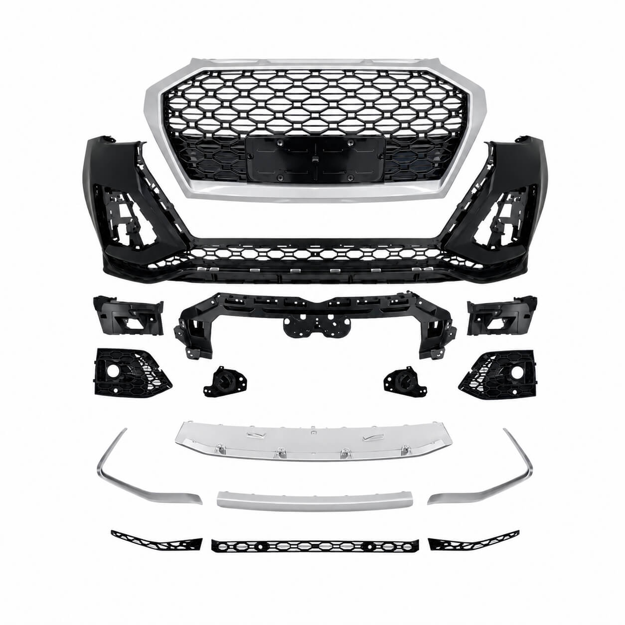 Motokrafta Body Kit – Compatible with Audi Q5 FY (2021–2023) RS-Style Rear Bumper Diffuser Lip Upgrade Kit