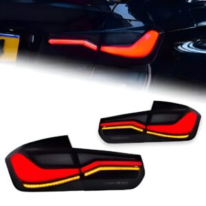 Motokrafta LED Tail Lights – Compatible with BMW 3 Series F30 / F35 (2013–2018) | 3D Rear Lamp with DRL & Signal Upgrade