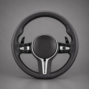 Motokrafta Sport Style Steering Wheel Cover – Compatible with BMW 3 Series (2012–2019) | Premium Grip Interior Upgrade