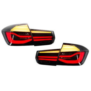 Motokrafta Smoked Black LED Taillights – Compatible with BMW 3 Series F30 (2012–2018) | Premium Aftermarket Rear Lamp Upgrade