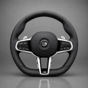 Motokrafta Leather Finish Steering Wheel - Compatible With BMW 3 Series (2018+) | Premium Upgrade