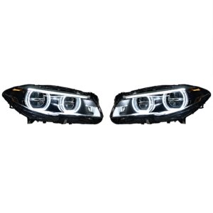 Motokrafta LED Projector Headlights – Compatible with BMW 5 Series F10 (2010–2013) | Xenon Style DRL Front Retrofit Upgrade Kit