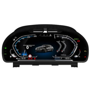Motokrafta Android Digital Speedometer Cluster – Compatible with BMW F10 / F12 / F02 / F25 / F15 / F16 Series | LCD Instrument Panel with CarPlay Upgrade