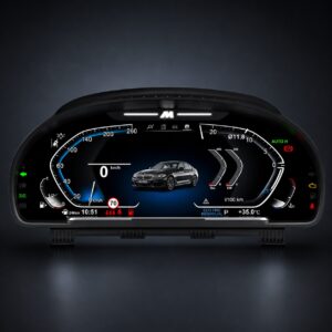 Motokrafta Android Digital Speedometer Cluster – Compatible with BMW 5 Series | LCD Instrument Panel with CarPlay Upgrade