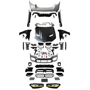 Motokrafta G30 LCI Style Front End Conversion Body Kit with LED Headlight Set – Compatible with BMW 5 Series F10 (2010–2017) | Yellow DRL