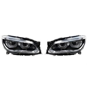 Motokrafta LED Headlights – Compatible With BMW 7 Series F02 (2009–2013) | LCI Style LED DRL Xenon Projector Retrofit Upgrade
