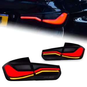 Motokrafta LED Tail Lights – Compatible with BMW 3 Series F30 / F35 (2013–2018) | 3D Rear Lamp with DRL & Signal Upgrade