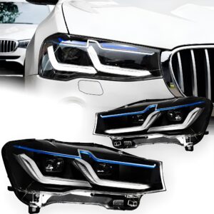 Motokrafta LED Projector Headlights – Compatible with BMW X3 F25 (2010–2016) / X4 F26 | DRL Signal Front Headlamp Upgrade Kit