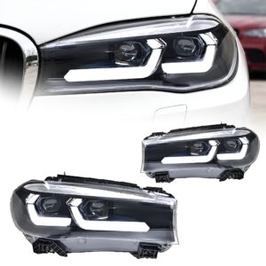 Motokrafta LED Headlights – Compatible with BMW X5 F15 (2014–2018) / X6 Angel Eye DRL Headlamp Upgrade Set