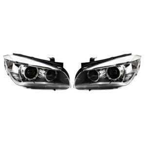 Motokrafta LED Projector Headlights – Compatible with BMW X1 E84 (2011–2015) | Angel Eye DRL Bi-Xenon Style Halogen to LED Upgrade