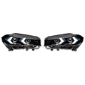 Motokrafta LED Headlights – Compatible with BMW X5 F15 (2014–2018) | Laser Style Xenon DRL Retrofit Front Lamp Upgrade