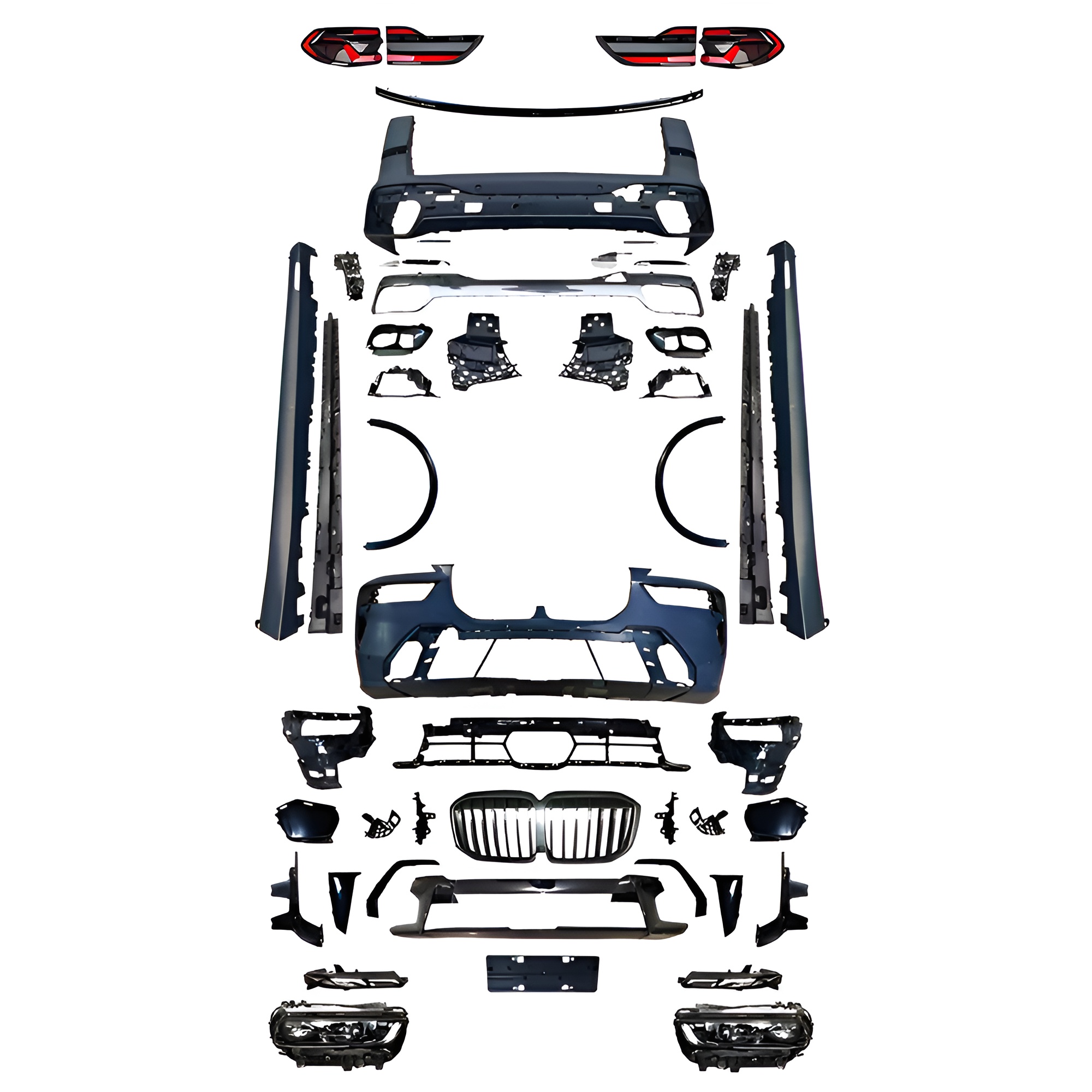 Motokrafta LCI Style Body Kit – Compatible with BMW X7 G07 (2018–2022) Facelift Conversion Upgrade to 2023+