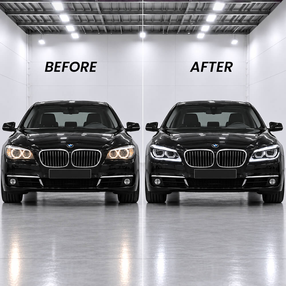 BMW 7 Series F02 LCI Style LED Headlights (2009–2013) – Motokrafta - Image 2