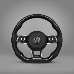 Motokrafta Carbon Finish Steering Wheel With RPM Meter - Compatible With Volkswagen Polo GT (2010+)| Performance Upgrade