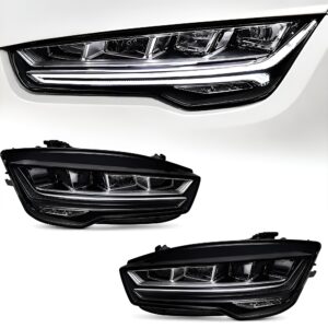 Motokrafta LED Headlights – Compatible With Audi A7 (2011–2017) | DRL Projector Dynamic Signal High & Low Beam Upgrade
