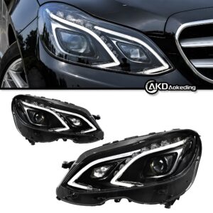 Motokrafta LED Headlights – Compatible with Mercedes-Benz E-Class W212 (2010–2016) | Angel Eye DRL Projector Headlamp Upgrade Set