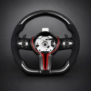 Motokrafta Carbon Finish Steering Wheel With RPM Meter - Compatible With BMW 5 Series  Model | Performance Upgrade
