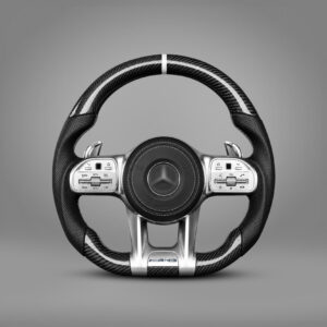 Motokrafta Carbon Finish Steering Wheel - Compatible With Mercedes Benz C Class Model (2015+) | Performance Upgrade