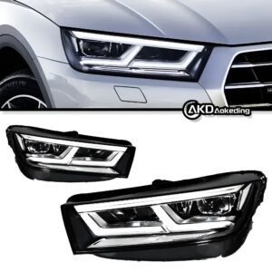 Motokrafta LED Headlights – Compatible With Audi Q5 (2018–2020) | DRL Bi-Xenon Style Dynamic Signal Headlamp Upgrade