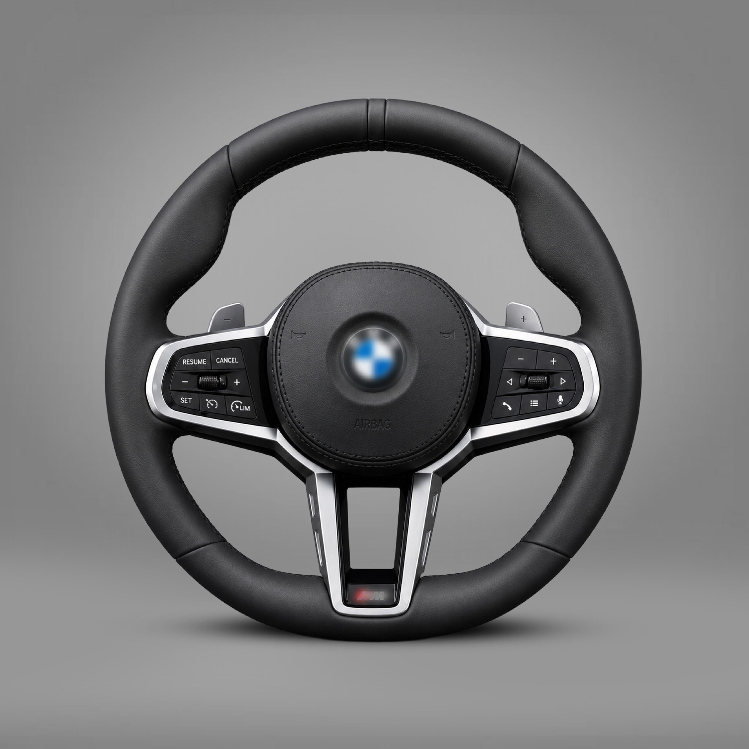 Motokrafta Leather Finish Steering Wheel - Compatible With BMW 3 Series (2018+) | Premium Upgrade