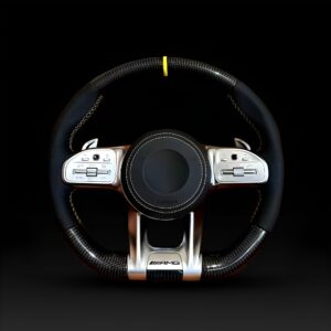 Motokrafta Carbon Finish Steering Wheel - Compatible With Mercedes Benz A Class Models (2015+) | Performance Upgrade