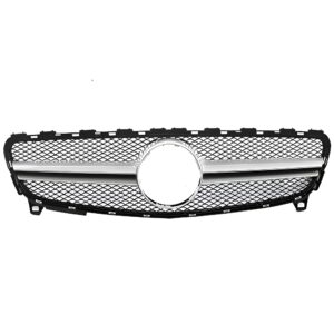 Motokrafta Sport Front Bumper Grille Kit-Compatible with A-Class W176 LCI (2016–2018) Silver Edition Style Upgrade