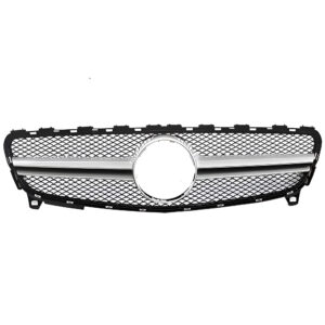 Motokrafta Sport Front Bumper Grille Kit-Compatible with A-Class W176 LCI (2016–2018) Silver Edition Style Upgrade
