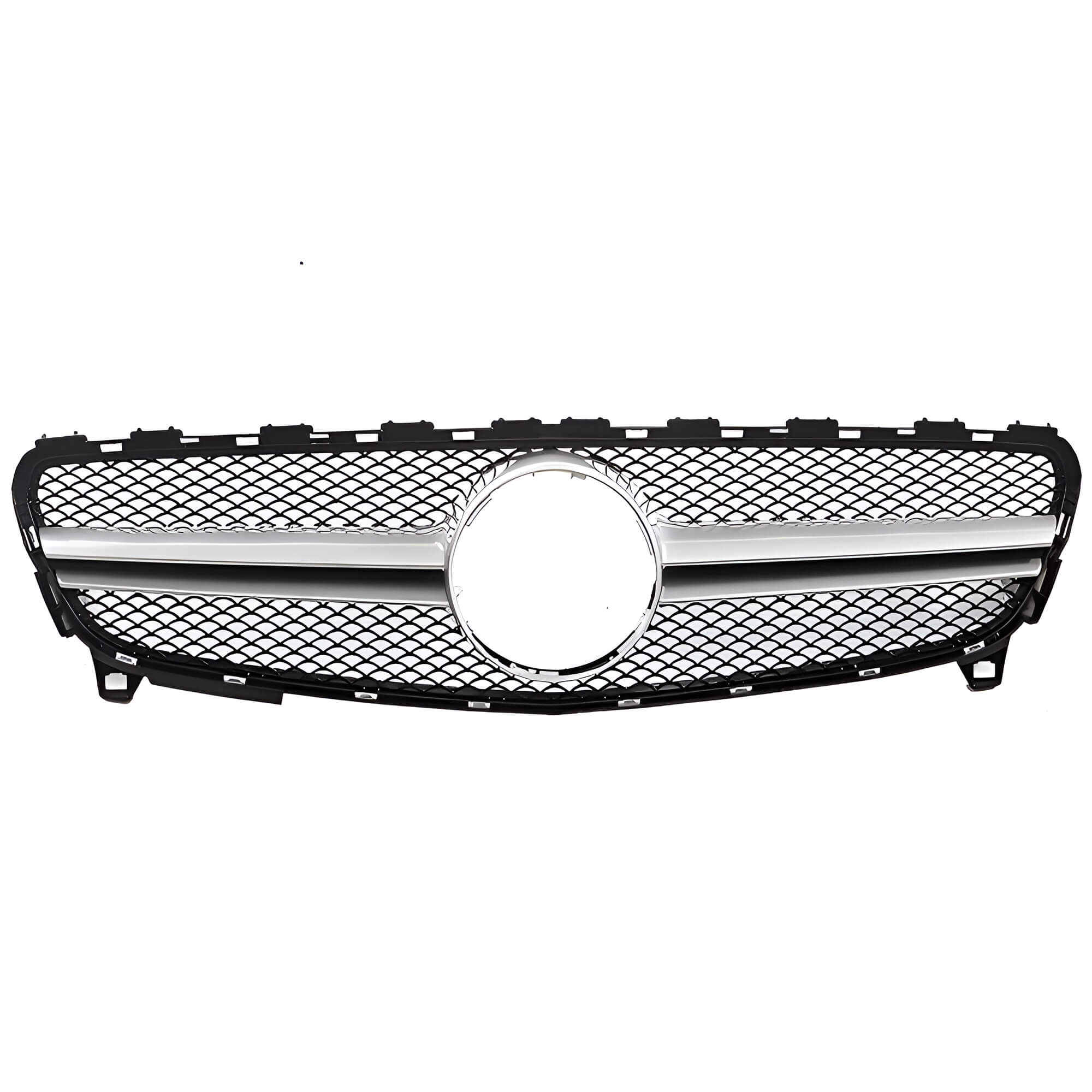 Motokrafta Sport Front Bumper Grille Kit-Compatible with A-Class W176 LCI (2016–2018) Silver Edition Style Upgrade
