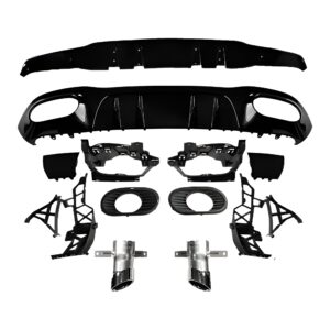 Motokrafta Performance Style Rear Bumper Diffuser Body Kit – Compatible with Mercedes-Benz A-Class W177 (2018+ Hatchback) Upgrade