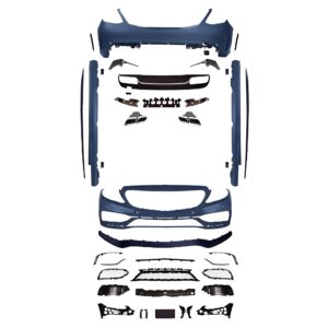 Motokrafta Full Body Kit Upgrade – Compatible with C-Class W205 (2015–2021) | Front & Rear Bumper, Side Skirts, Diffuser & Exhaust Tips (Sport Style)