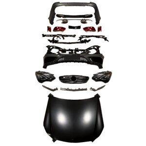 Motokrafta Facelift Body Kit Conversion-Compatible with E-Class W212 (2009–2016) Sport Front Rear Hood Lighting Upgrad