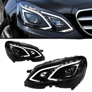Motokrafta LED Headlights – Compatible with Mercedes-Benz E-Class W212 (2010–2016) | Angel Eye DRL Projector Headlamp Upgrade Set
