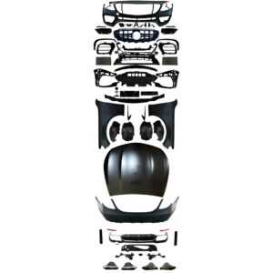 Motokrafta Front Body Kit Conversion-Compatible with E-Class W213 (2016–2019) Sport Front Bumper Hood Fender Upgrade