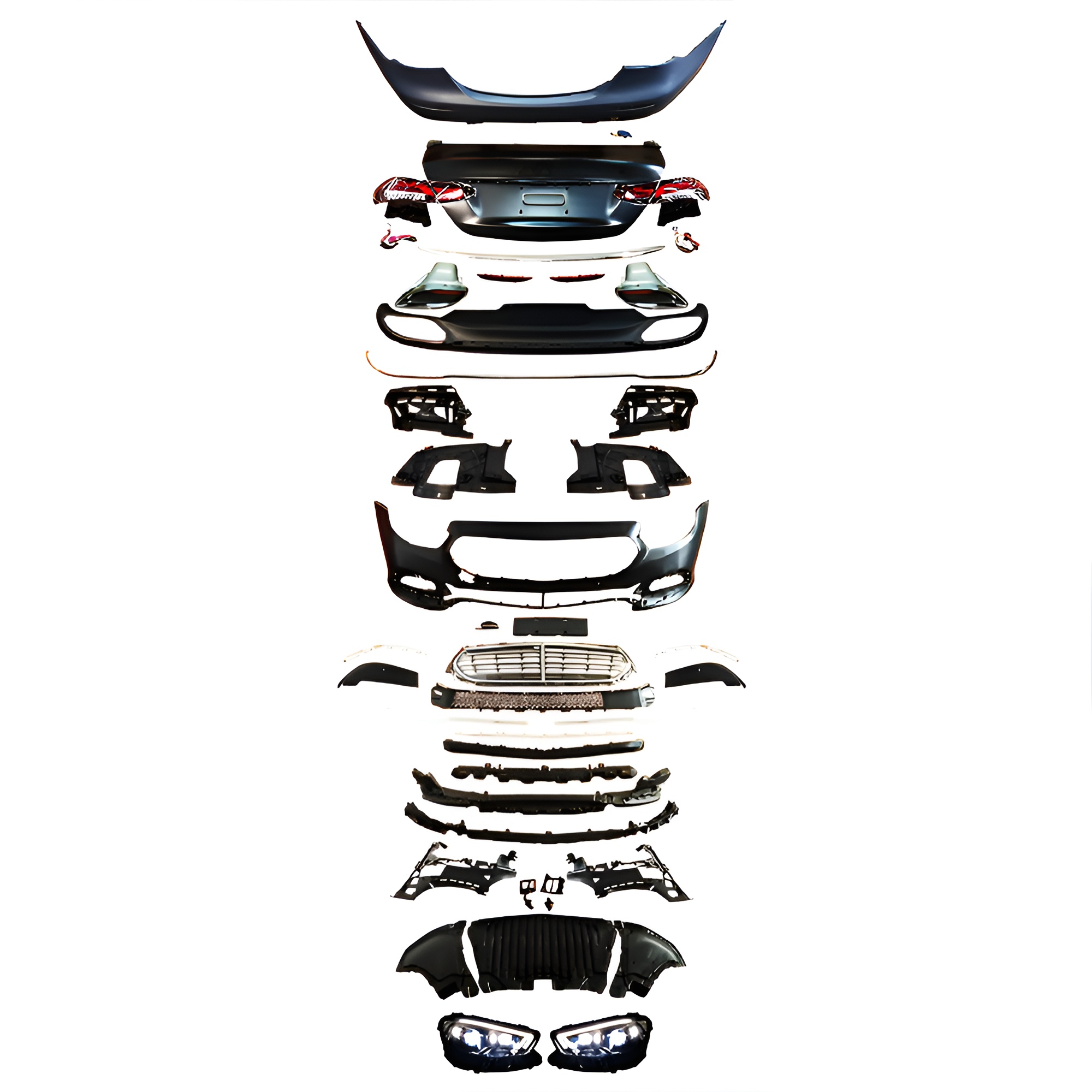 Motokrafta Full Facelift Body Kit Conversion-Compatible with E-Class W213 (2016–2023) Front Rear Hood & Lighting Upgrade
