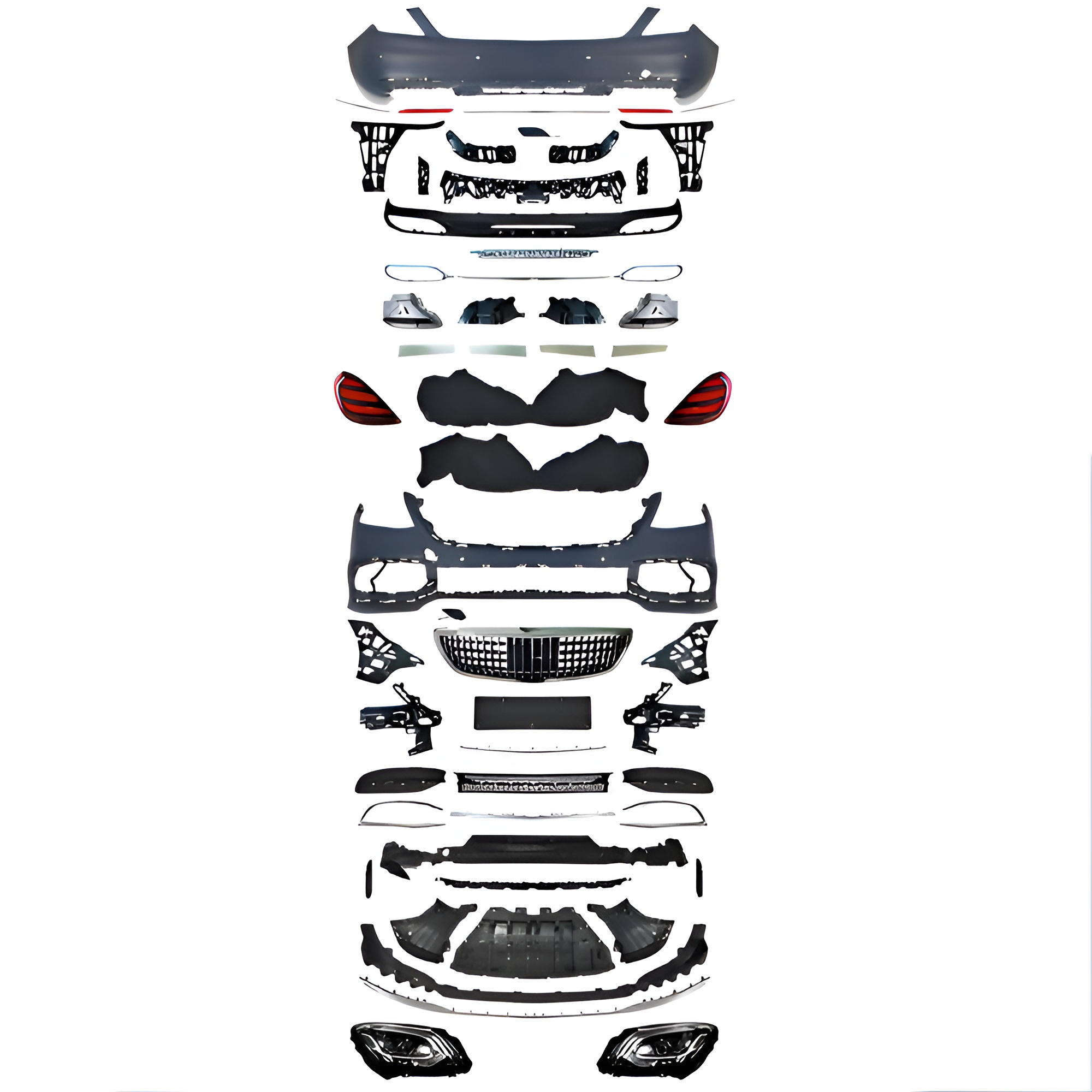 Motokrafta Body Kit – Compatible with Mercedes-Benz S-Class W222 (2014–2020) Maybach Style Upgrade Kit