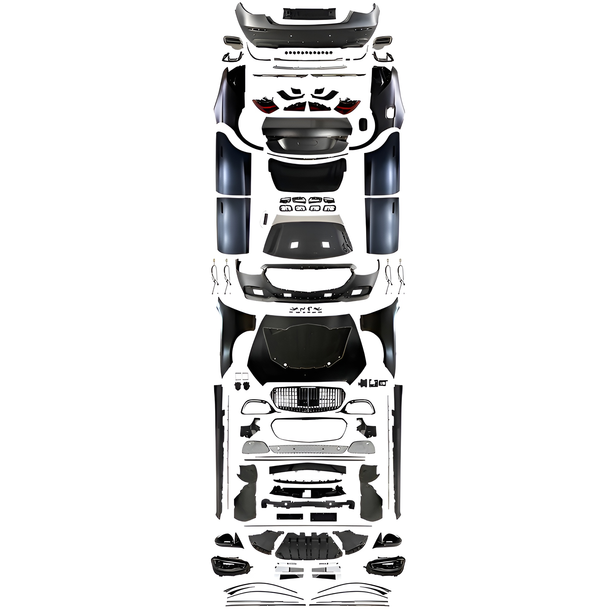 Motokrafta Body Kit – Compatible with Mercedes-Benz S-Class W221 (2006–2014) Maybach-Inspired Facelift Luxury Exterior Upgrade Kit