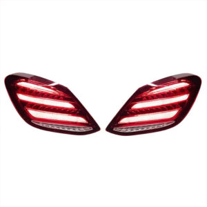 Motokrafta Smoked LED Tail Lights – Compatible with Mercedes-Benz C-Class W205 (2019–2023) | Xenon Style DRL Retrofit Rear Lamp Upgrade (Style C)