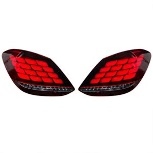 Motokrafta Smoked LED Tail Lights – Compatible with Mercedes-Benz C-Class W205 (2019–2023) | Xenon Style DRL Retrofit Rear Lamp Upgrade (Style D)