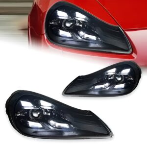Motokrafta LED Headlight Upgrade – Compatible with Porsche Cayenne (2007–2010) | DRL Projector Lens Front Lamp System