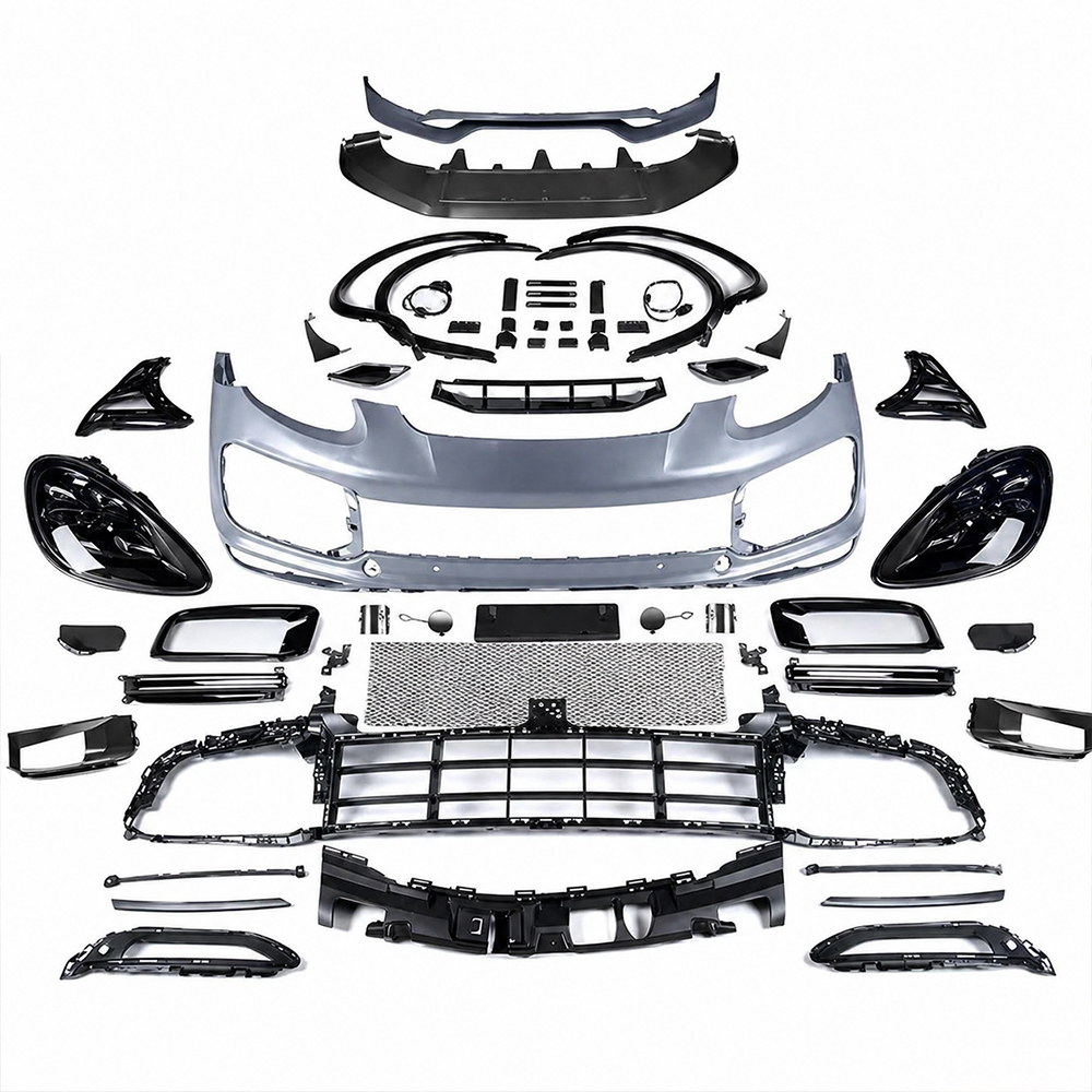 Motokrafta Turbo Style Front Body Kit – Compatible with Porsche Cayenne 958.1 (2011–2014) | Facelift Inspired 958.2 Look Upgrade Kit