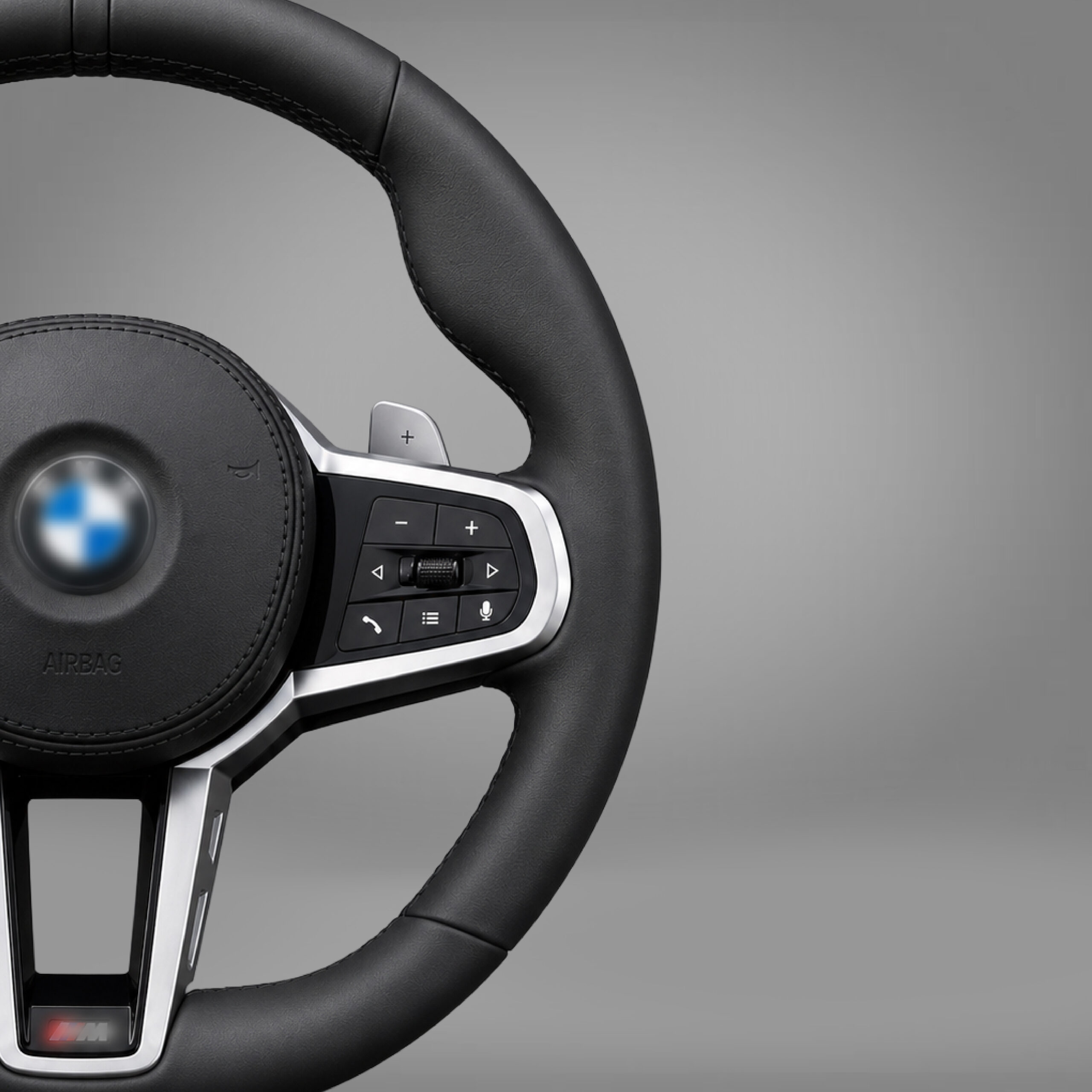 Motokrafta Leather Finish Steering Wheel - Compatible With BMW 3 Series (2018+) | Premium Upgrade - Image 3
