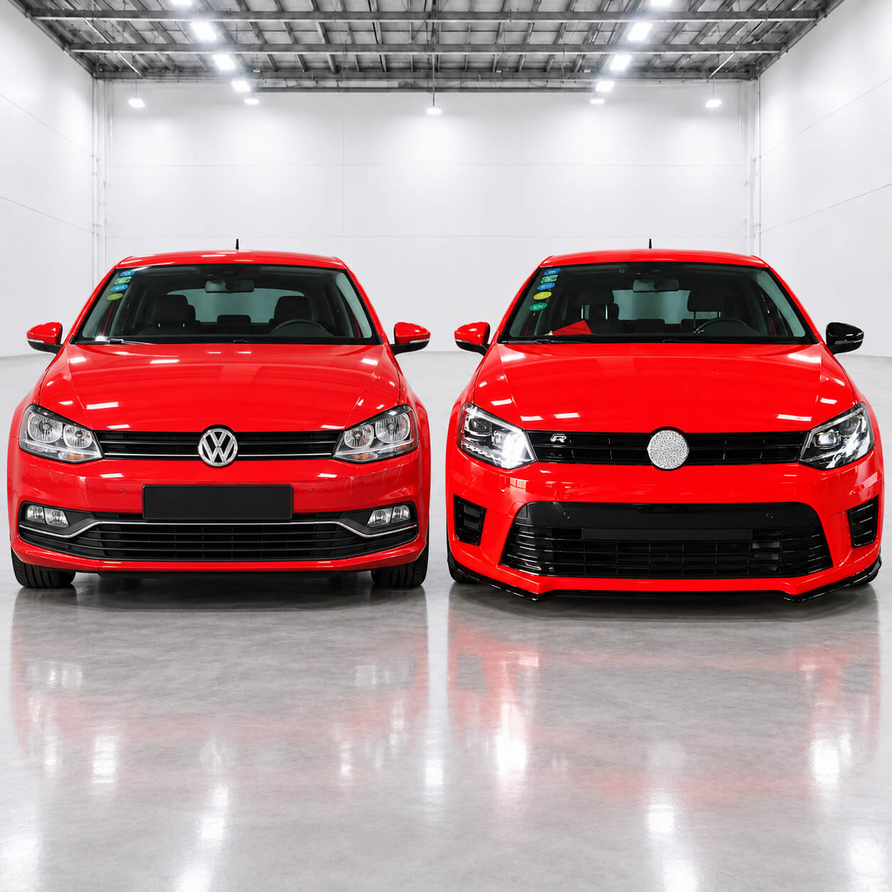 Volkswagen Polo Sport Front Bumper Conversion Kit with Grille (2010–2024) – Motokrafta - Image 3
